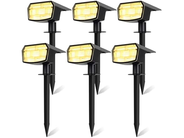 Sucolite 6Pk Solar Spot Light-Warm White