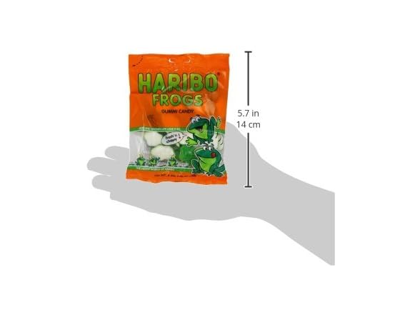 1PK HARIBO Gummi Candy, Frogs, 5 oz. Bag