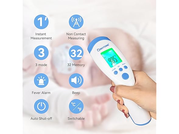 Berrcom 2Pk Infrared Forehead Thermometer