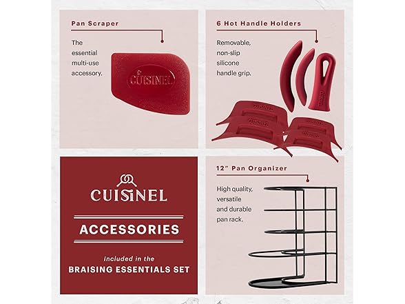 Cuisinel 16-Pc Cast Iron Cookware Set