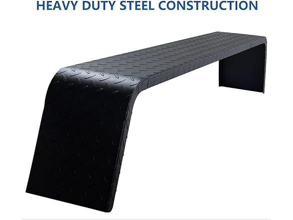 CHEINAUTO Heavy Duty Steel Diamond Plate Tandem Axle Trailer Fenders 72-7/8"x10-1/4"x13" (Fit 13"-15" Tires) - 2 Pcs