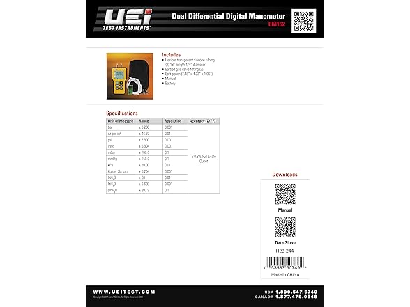 UEI UEIEM152 UEi Test Instruments EM152