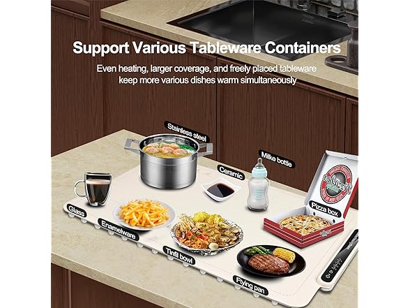 Food Electric Warming Mat Beige