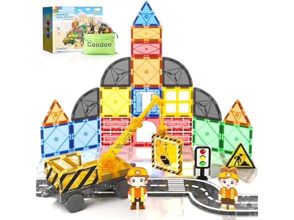 Coodoo Magnetic Tiles Road Set