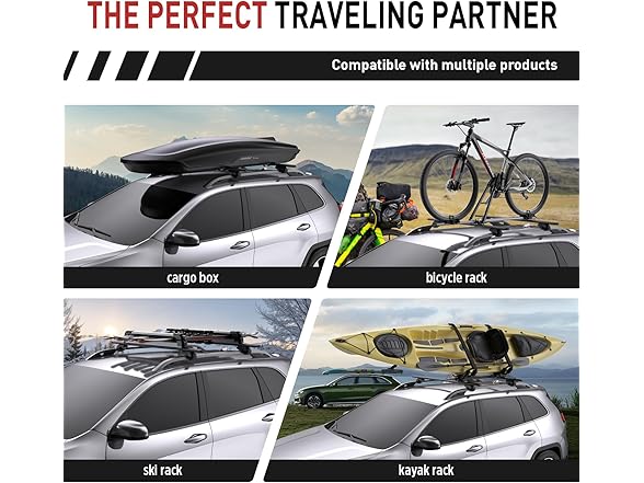 Roof Rack Cross Bars - Heavy Duty 52" Universal