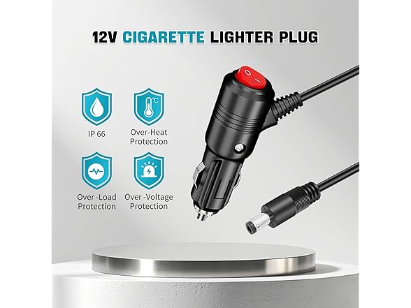 12V Cigarette Lighter Plug 9.8ft