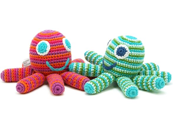 Gigamic PEBBLE Green Octopus Rattle, 1