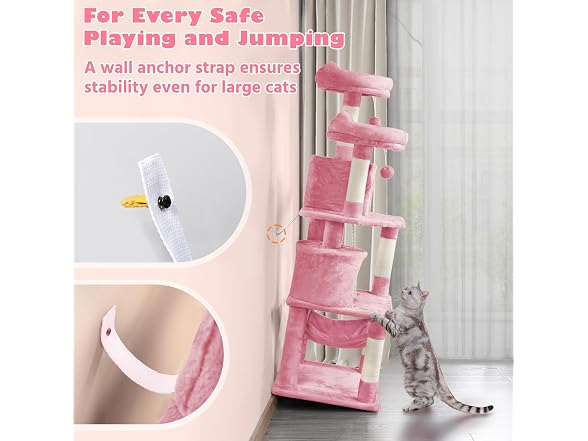 Yaheetech 62.5inches Cat Tree Cat Tower