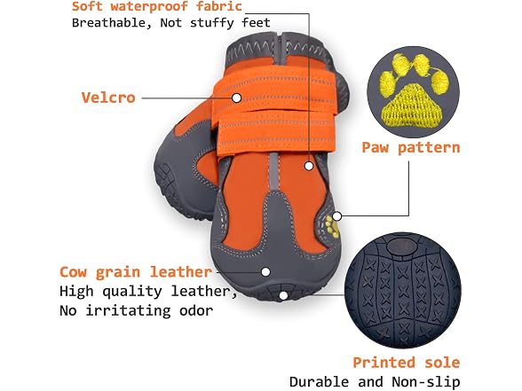 XSY&G Dog Boots,Waterproof Dog Shoes,Dog Boot