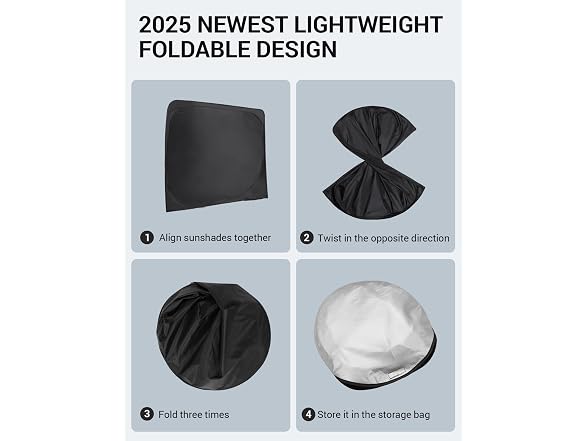 Proadsy 2026 Upgrade Windshield Sunshade Custom W