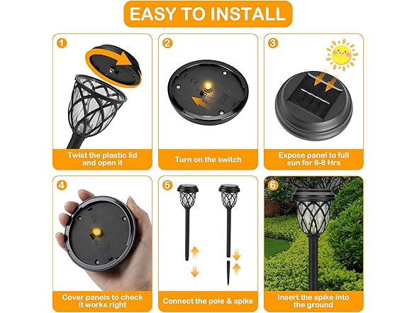 ruhotili Solar Lights Outdoor, 12 Pack