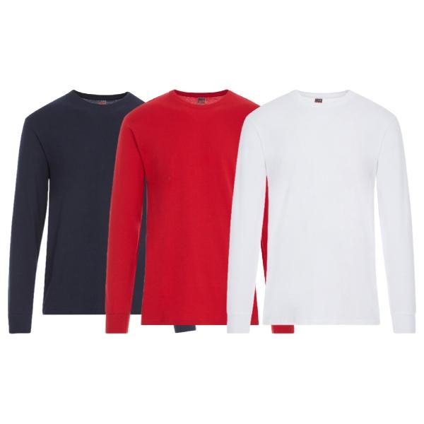 (3Pk) Men's Long Sleeve T-Shirt (S-3XL) - Gallery 5