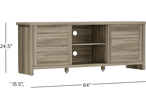 Hillsdale Handerson 64 Inch Wood Entertainment Console