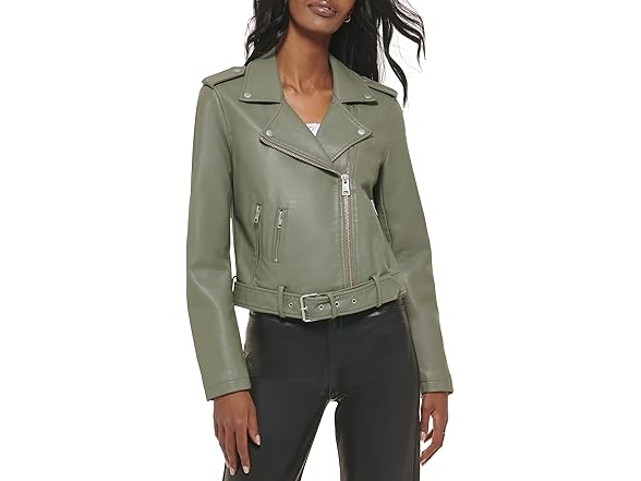 Levis Womens Faux Leather Moto Jacket