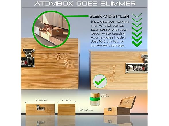 ATOM5 Premium Bamboo Storage Box