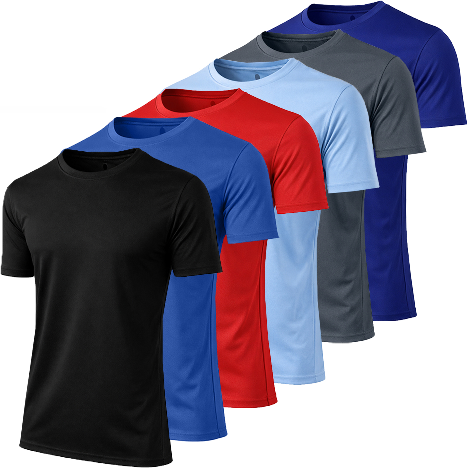 6Pk Mens S/S Performance Active Tee - Gallery 9