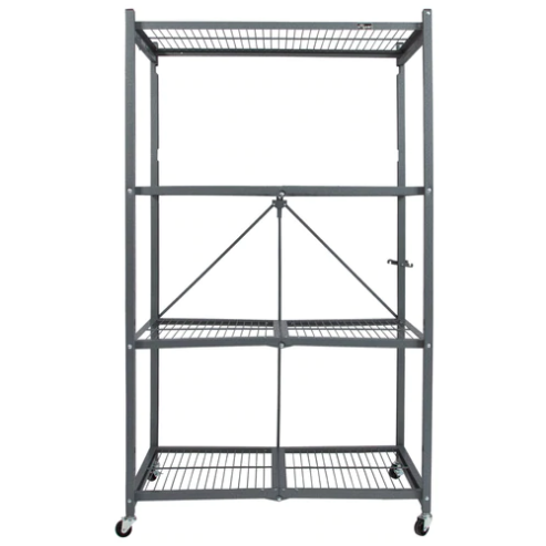 Origami RR5W 4-Tier Foldable Metal Shelf w/ Wheels - Gallery 8