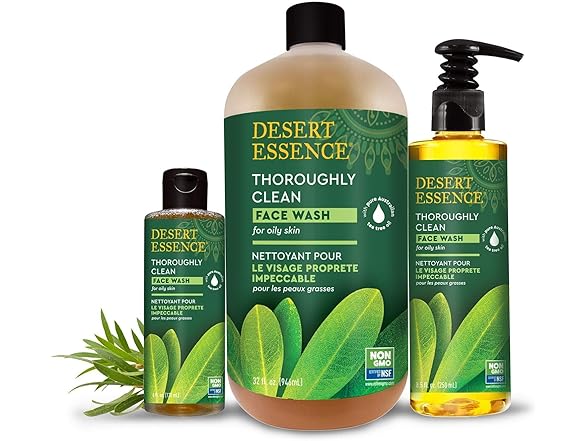 Desert Essence Face Wash Thrghly Clean Refill