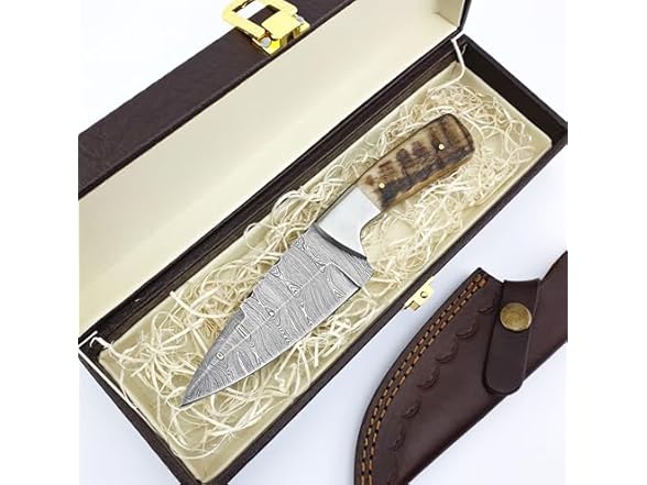 Vetus Damascus Hunting Knife Sheath 8"