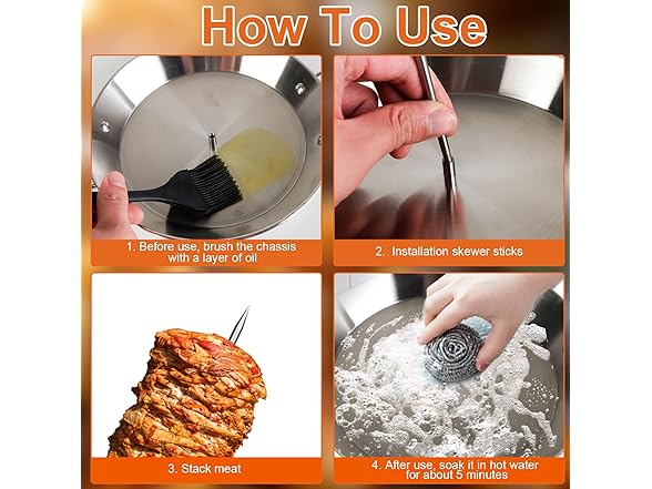 TAOTOP Al Pastor Skewer for Grill