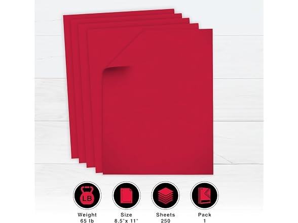 PrintWorks PrintWorks Bright Red Colored Cardstock