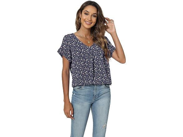 Quezhu Women (XL) Blouses Business Casual V Tops