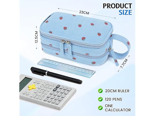 Large Pencil Case Pouch, High Capacity