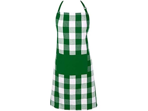 DII Unisex Buffalo Check Kitchen Collection, Apron, Green