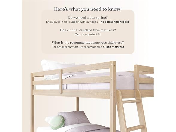 Grain & Grove Bear Twin Over Twin Bunk Bed