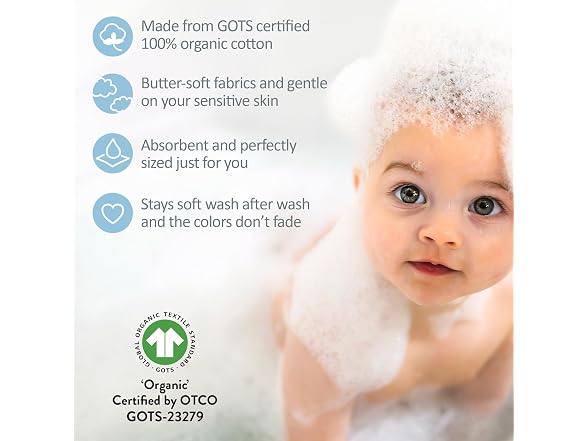 Butterblu River 10-Pack Baby Terry Washcloths
