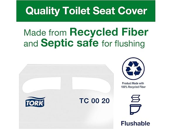 Tork Toilet Seat Cover White V1, Universal, TC0020