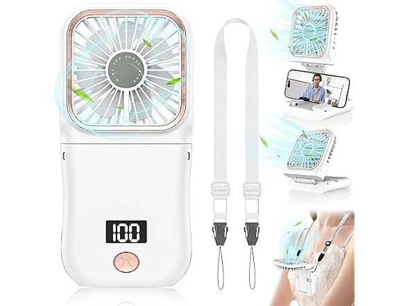 4000mAh Rechargeable Handheld Fan