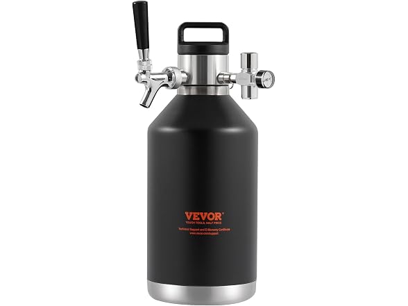 VEVOR Beer Growler Tap System, 128Oz 4L
