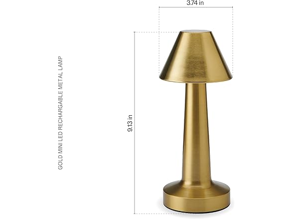 Elements Rechargeable LED Table Lamp Nine Inch