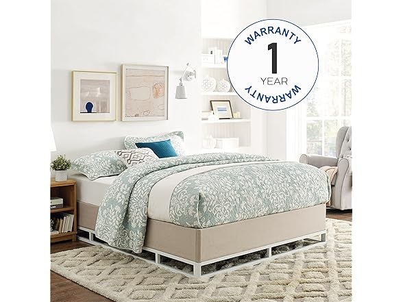 DeCoro Venice Black Metal Platform Bed Frame