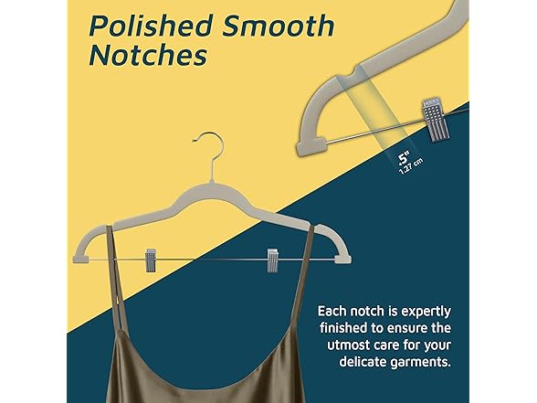 Lifemaster Velvet Skirt Hangers – Pack of 20, Ivory