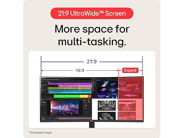 LG 40WP95C-W 40” UltraWide Curved WUHD (5120 x 2160) 5K2K Na (Open Box)