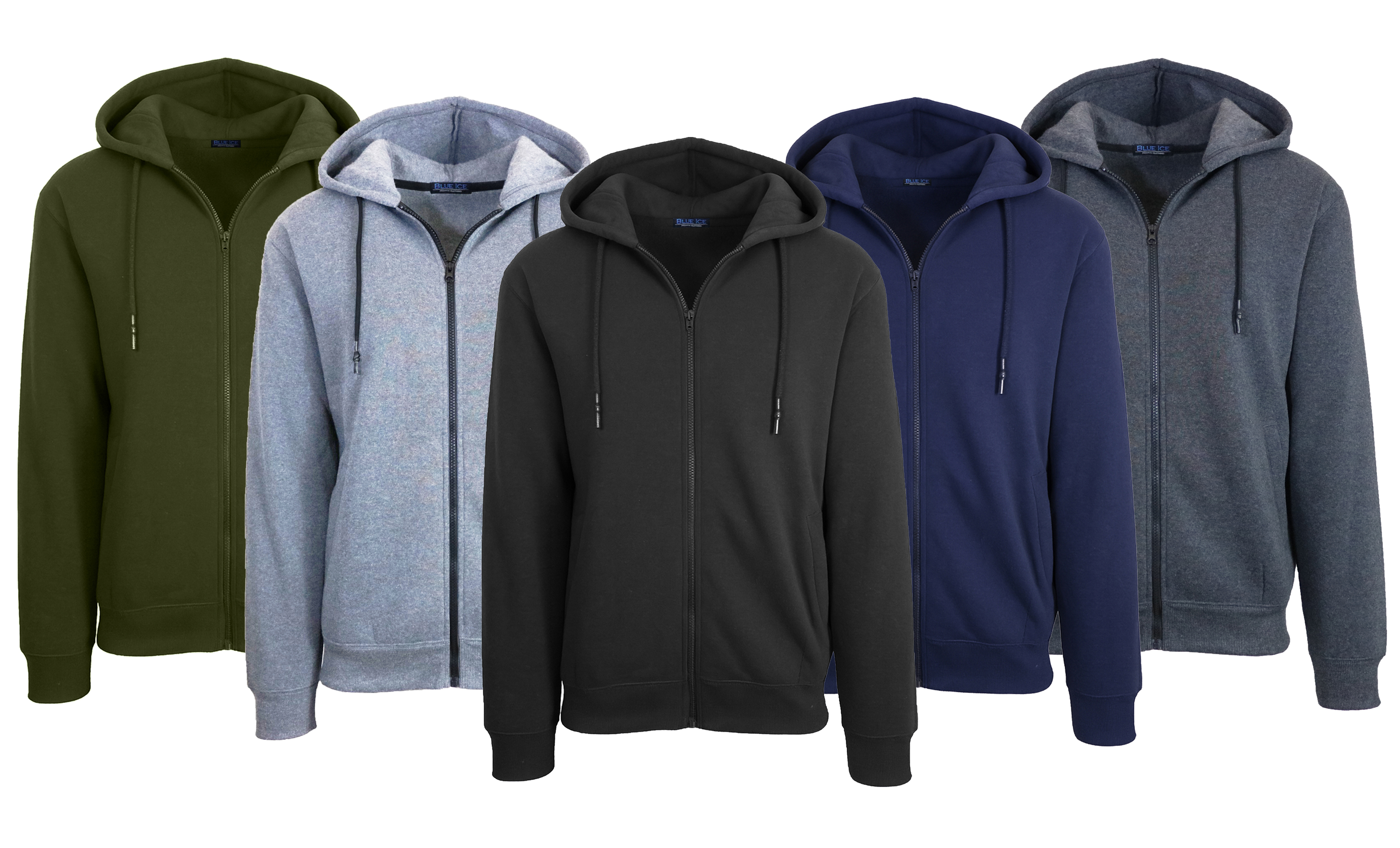 Mens Classic Fleece-Lined Zip Hoodie (M-3XL) - Gallery 25