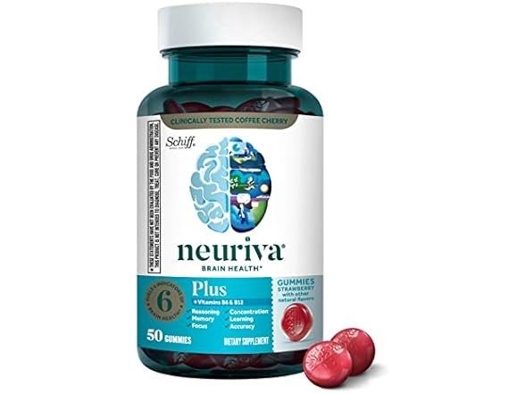 NEURIVA Plus Brain Gummies 50ct
