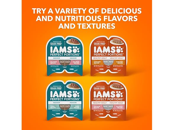 24PK IAMS Perfect Portions Healthy Adult Wet Cat Food