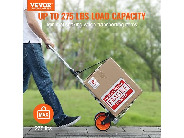 Folding Hand Truck, 275 lbs Load Capacity