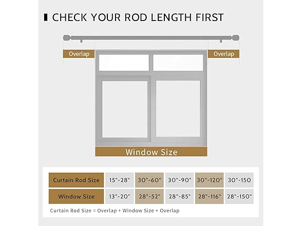 VOREFF Gold Curtain Rods for Windows