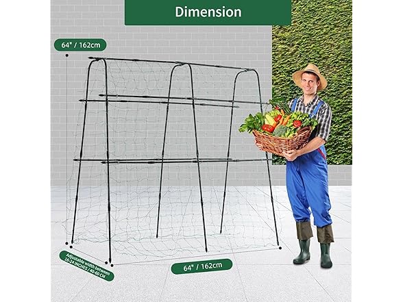 Lalahoni Cucumber Trellis | 5.3x5.3 Feet