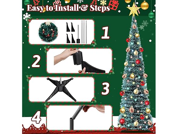 Abdtech Pop-Up Christmas Trees with Lights