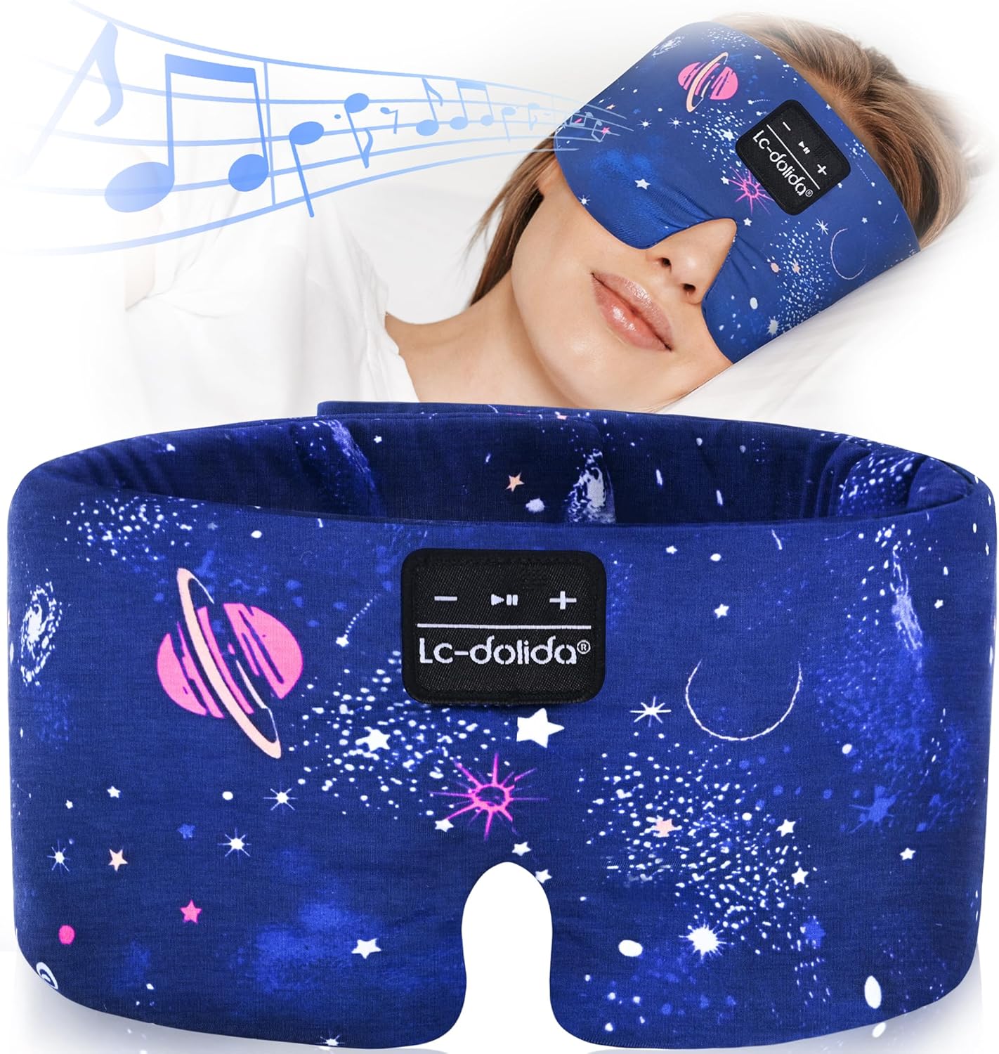 Ice Silk Sleep Mask with Bluetooth Headphones - Gallery 18