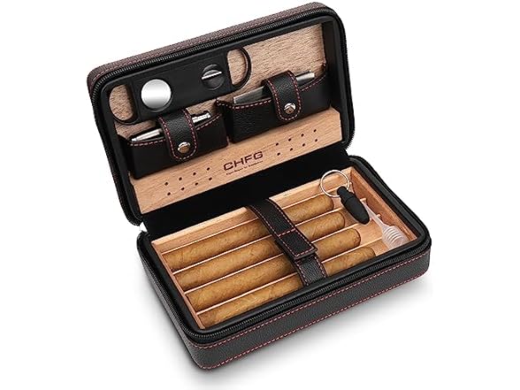 CHFG Leather Cigar Cases (Black)