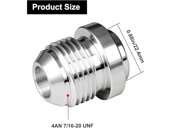 VehiMata 4AN Weld on Bung Fitting 4pc