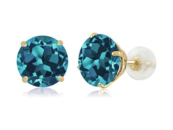 Gem Stone King 3-5 Cttw 14K Yellow Gold Earrings