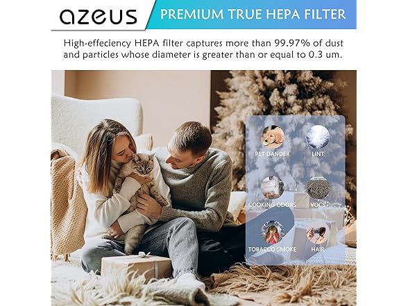 AZEUS 5-in-1 Air Purifier Filter Replacement
