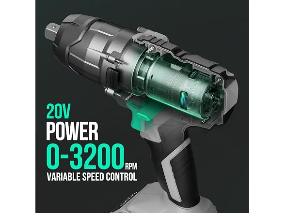 LiTHELi 20V Cordless Impact Wrench 1/2 inch
